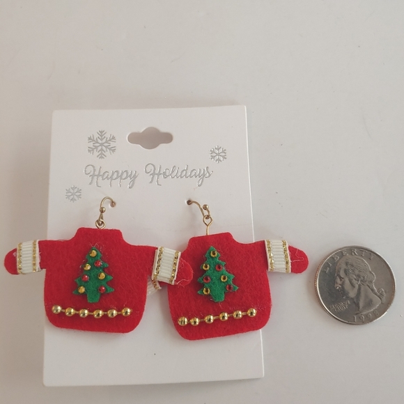 Ugly Christmas sweater earrings - Picture 3 of 4